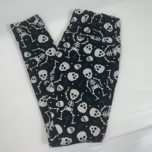 shosho Pants - Skeleton all over print stretch pants or leggings women size L/XL